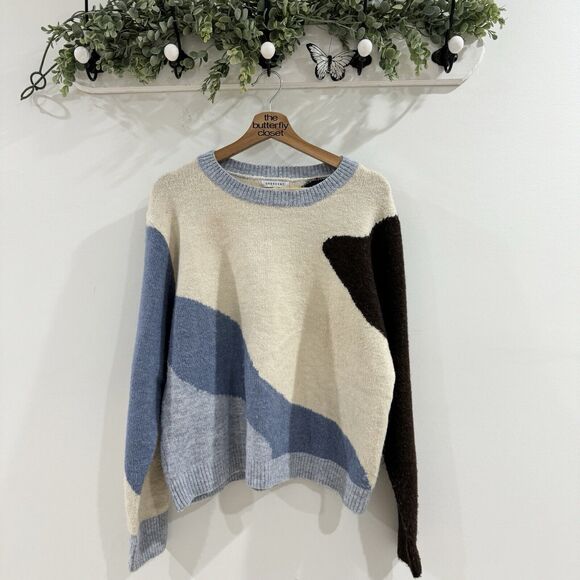 Crescent Sweaters - Crescent Bandit Multi Color Sweater Large boho trendy